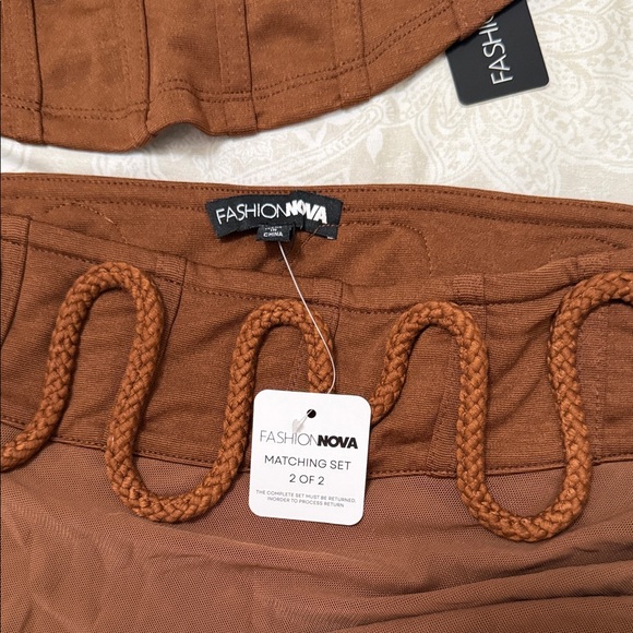Fashion Nova Copper Skirt Set - Picture 4 of 8
